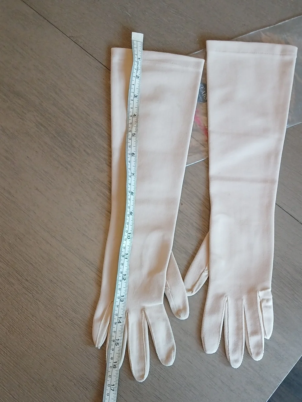 Sears Long Cream Women's Dress Gloves